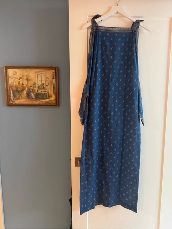 Doen Dresses & Skirts - New w/o tags: Doen “Amorette” dress - Blue Floral Maxi Dress with Tie Straps